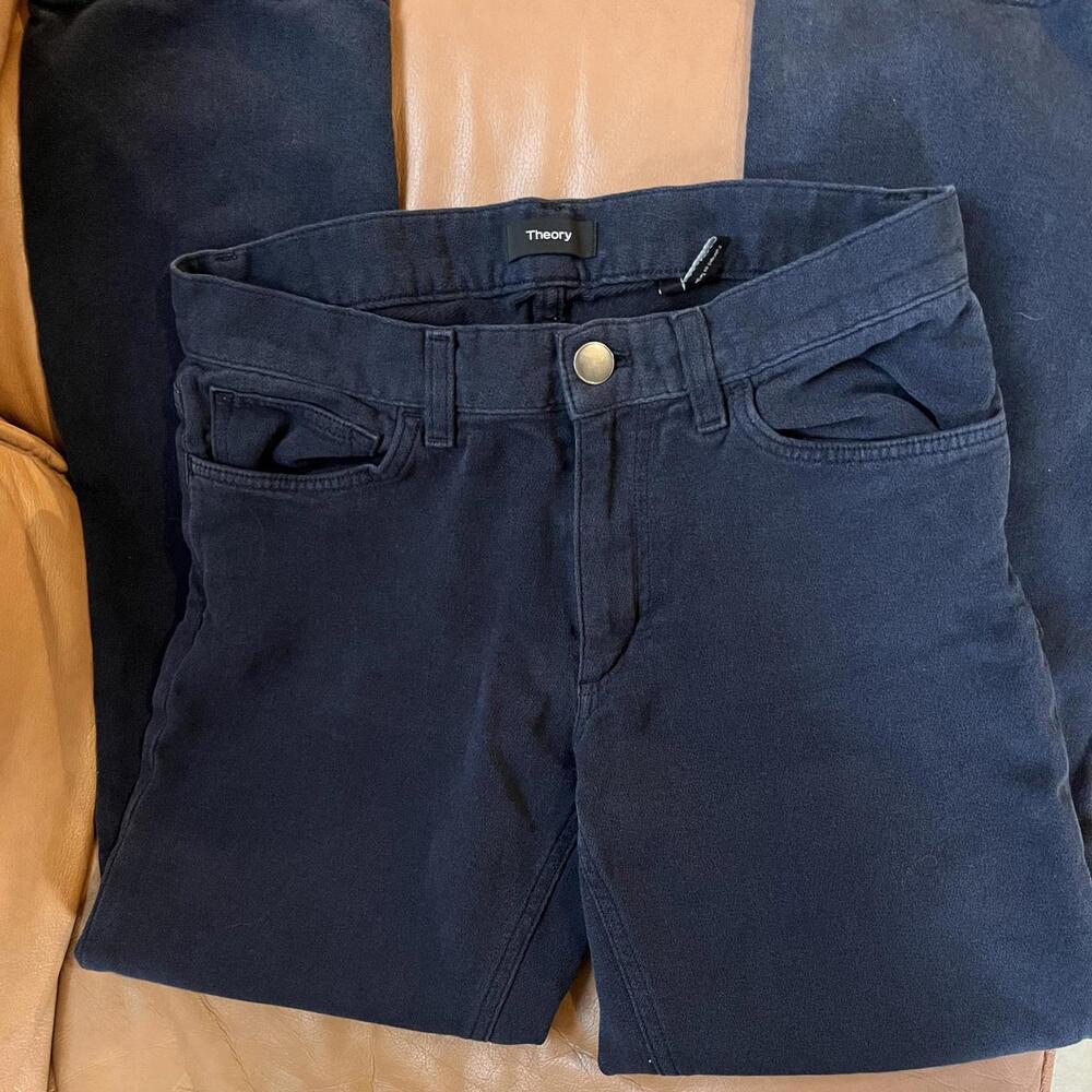 Women’s Theory Navy Stretch Straight Jean Size 29